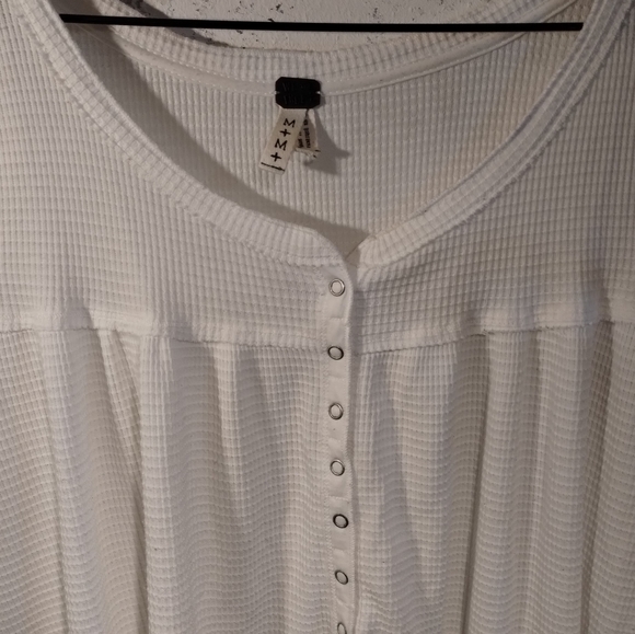 free people flowing long sleeved white cotton top - Picture 7 of 7